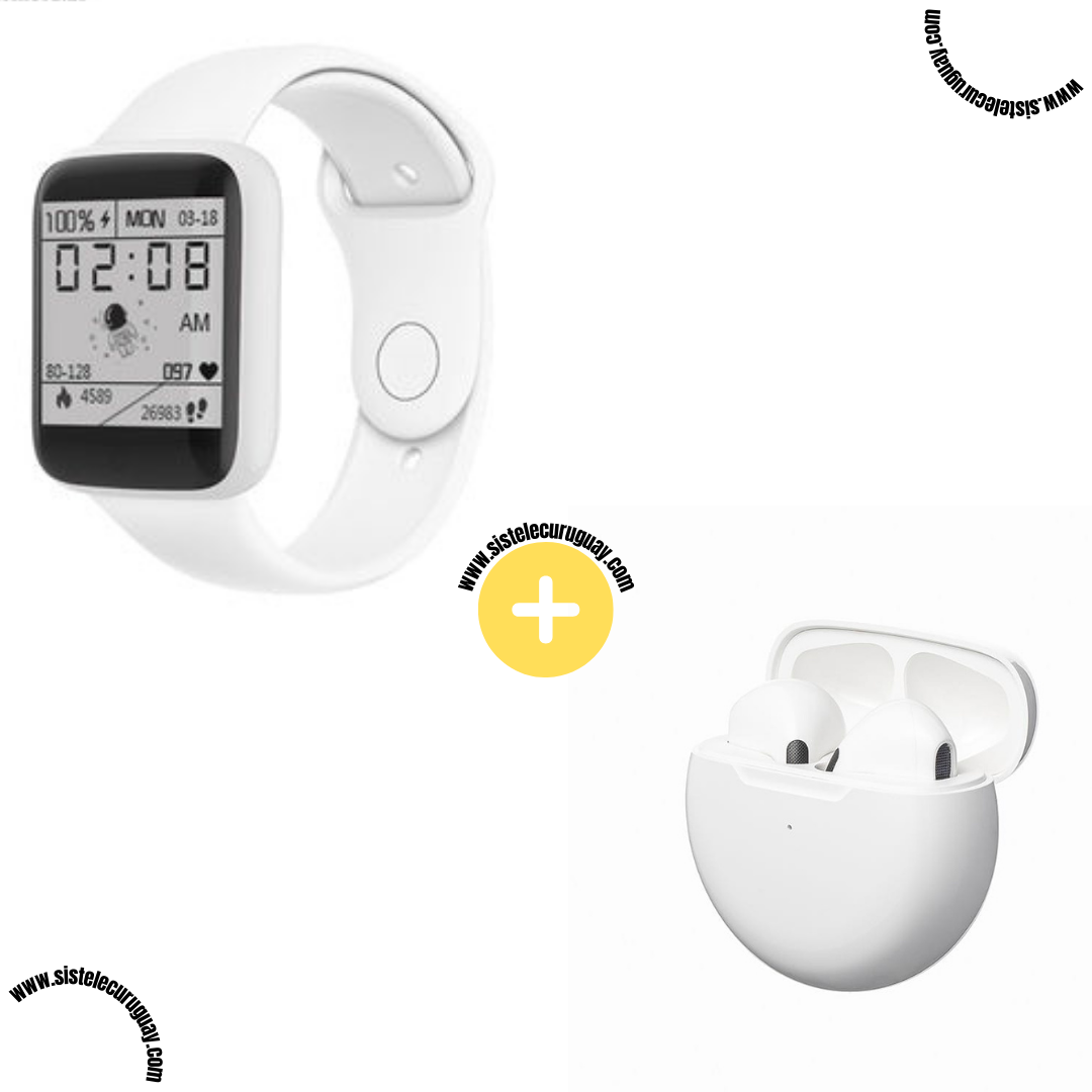 Smart Bracelet D20 PRO + Auriculares Inalámbricos PRO6