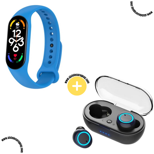 Pulsera inteligente M7 PRO + Auriculares Inalámbricos TWS