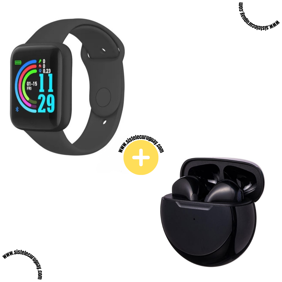 Smart Bracelet D20 PRO + Auriculares Inalámbricos PRO6