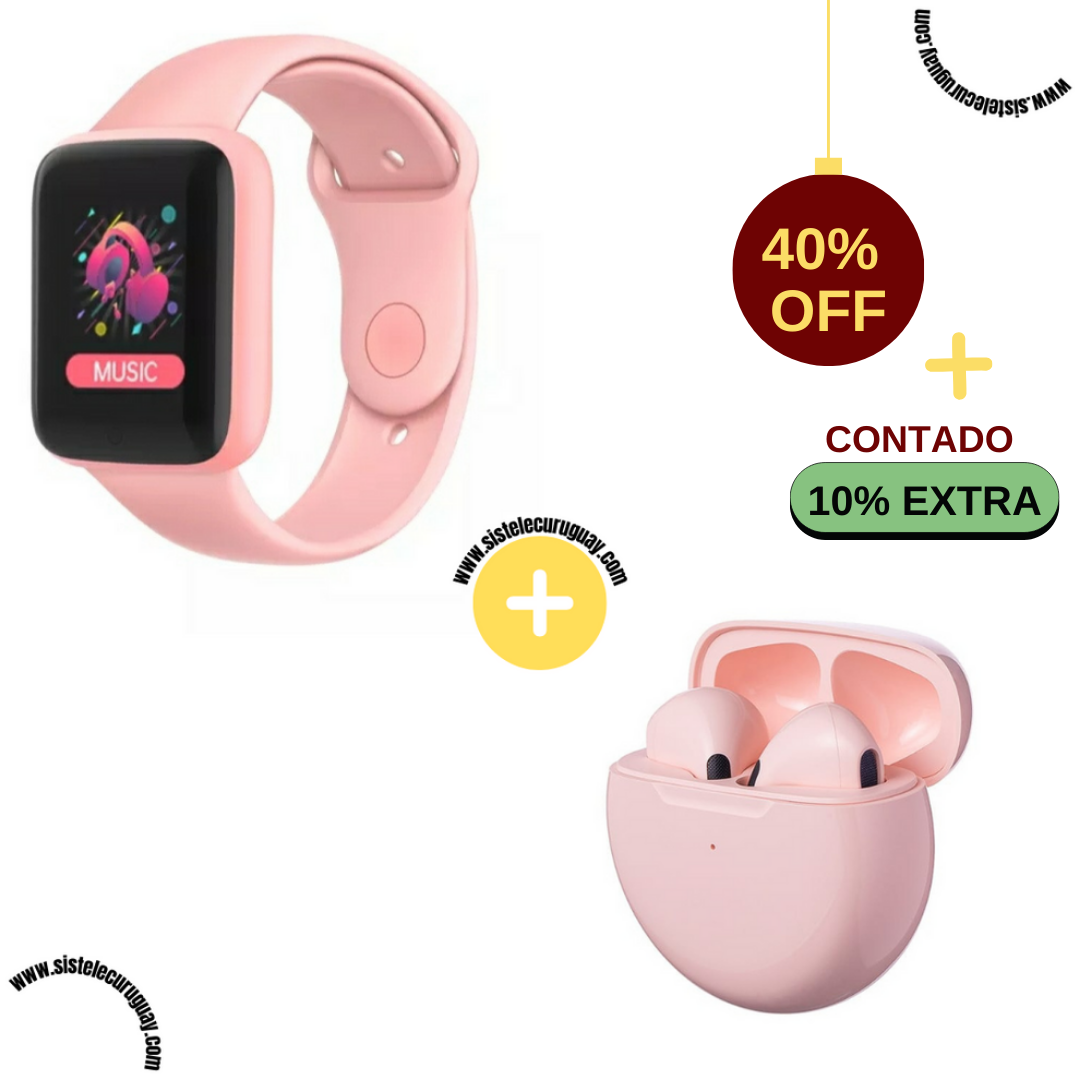 Smart Bracelet D20 PRO + Auriculares Inalámbricos PRO6