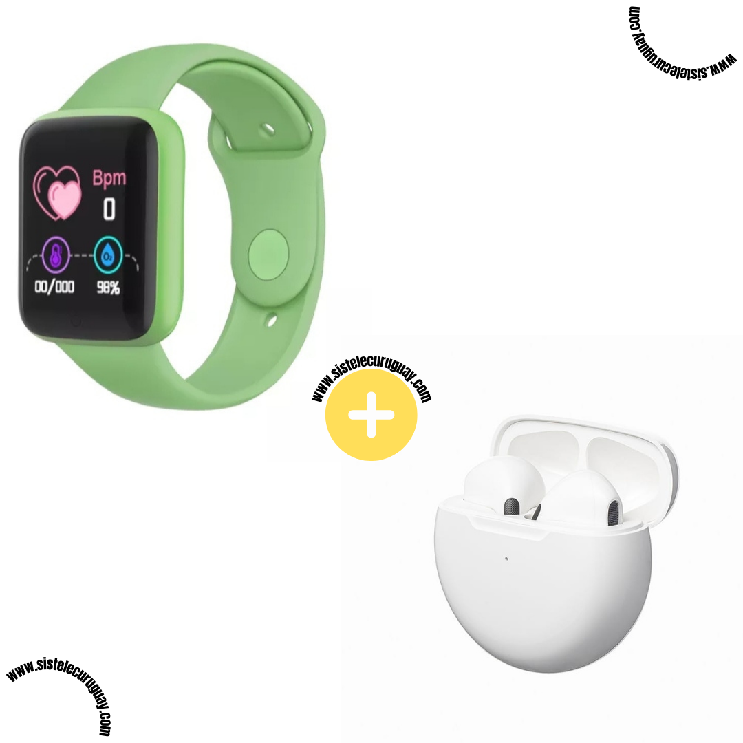 Smart Bracelet D20 PRO + Auriculares Inalámbricos PRO6