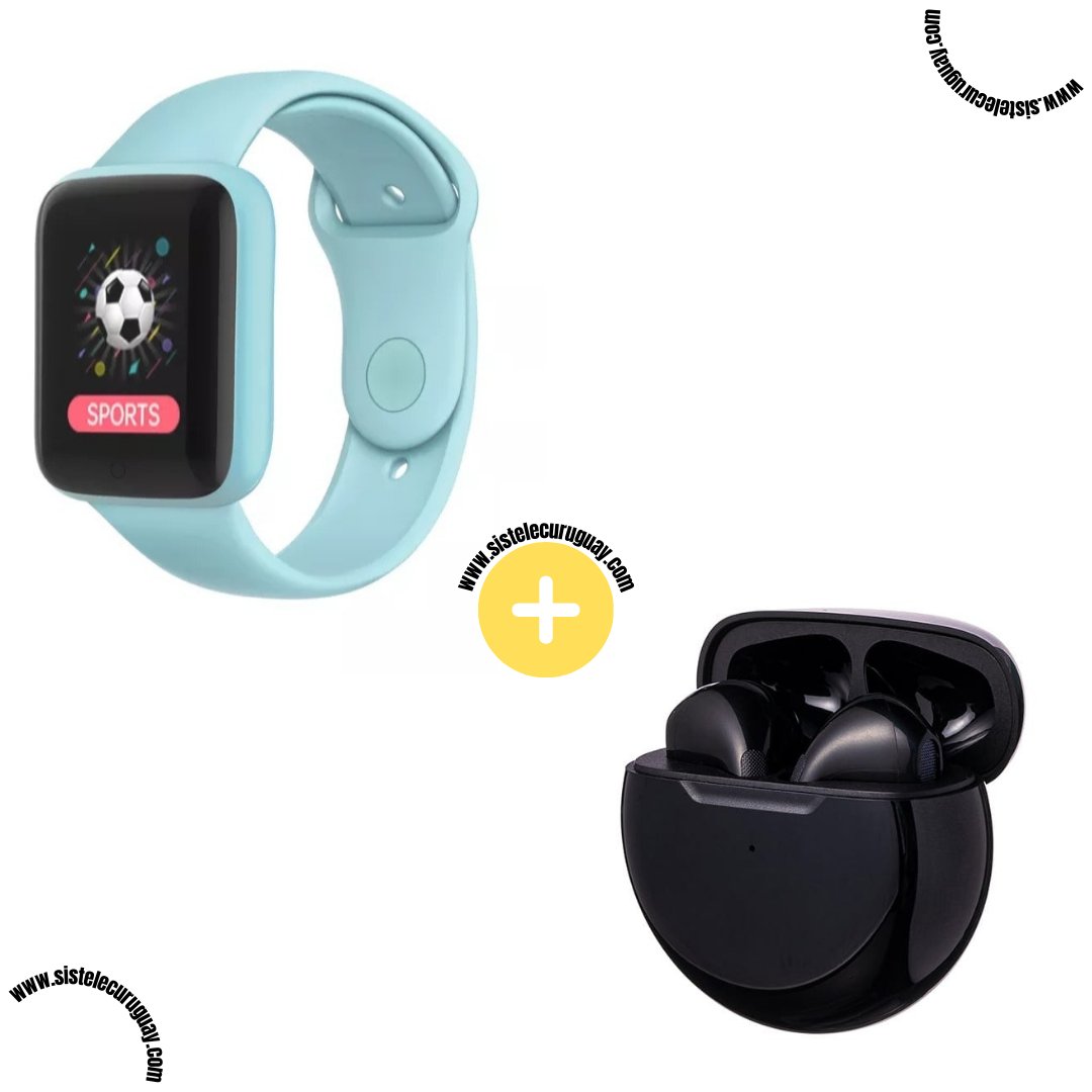 Smart Bracelet D20 PRO + Auriculares Inalámbricos PRO6