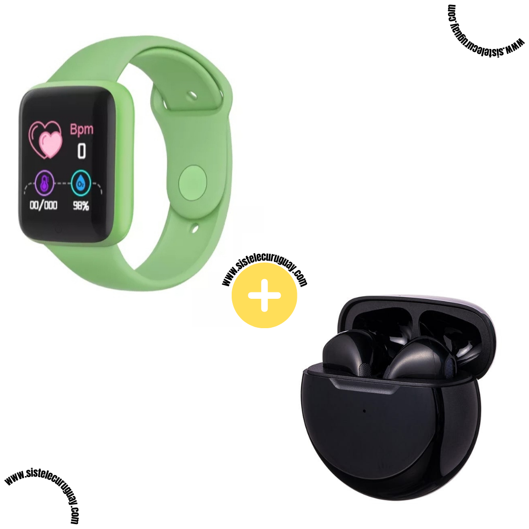 Smart Bracelet D20 PRO + Auriculares Inalámbricos PRO6