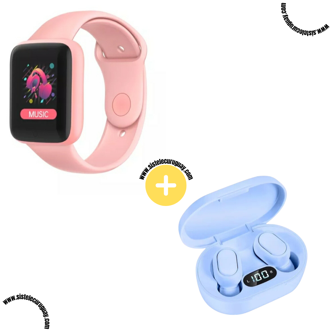 Smart Bracelet D20 PRO + Auriculares Inalámbricos E6S