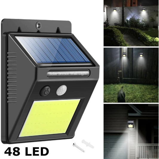 Foco Luz Led Solar Exterior Con Sensor De Movimiento 48 Led / Fotocélula