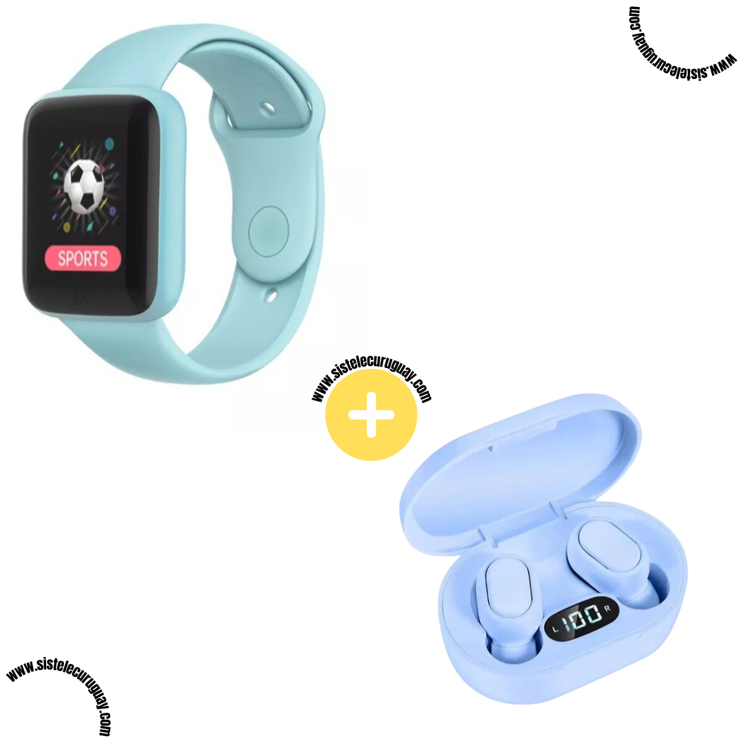 Smart Bracelet D20 PRO + Auriculares Inalámbricos E6S