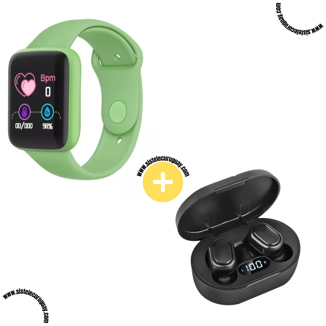 Smart Bracelet D20 PRO + Auriculares Inalámbricos E6S