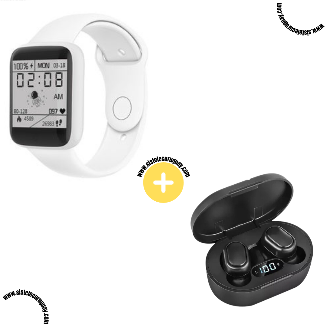 Smart Bracelet D20 PRO + Auriculares Inalámbricos E6S