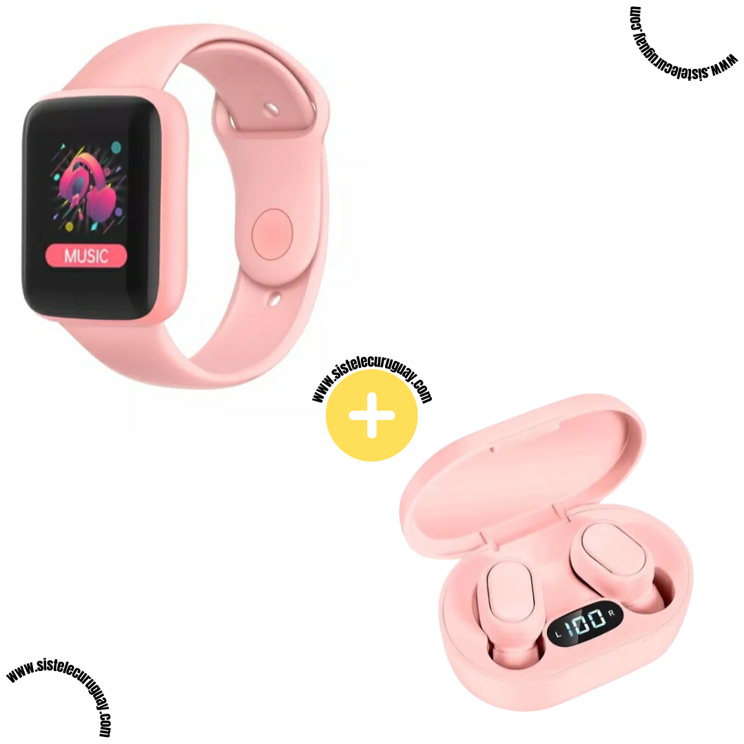 Smart Bracelet D20 PRO + Auriculares Inalámbricos E6S